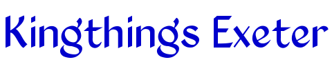 Kingthings Exeter Schriftart